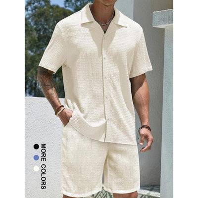 Conjunto Deportivo Hombre: Camisa y Shorts de Color Sólido - Image 2
