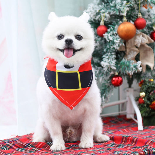 Vestido Navideño para Mascotas con Estampado de Algodón y Pañoleta Triangular - Image 17