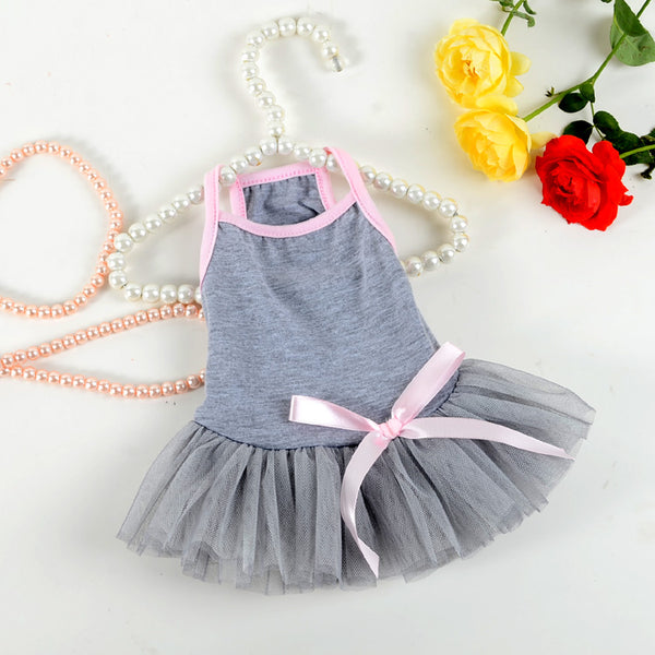 Vestido Princesa de Algodón Fino para Mascotas