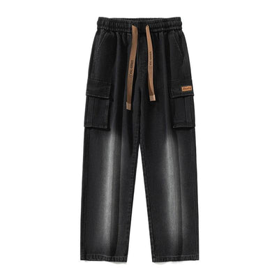 Pantalones Jeans Rectos Anchos con Degradado y Lavado Artesanal para Hombre - Image 5
