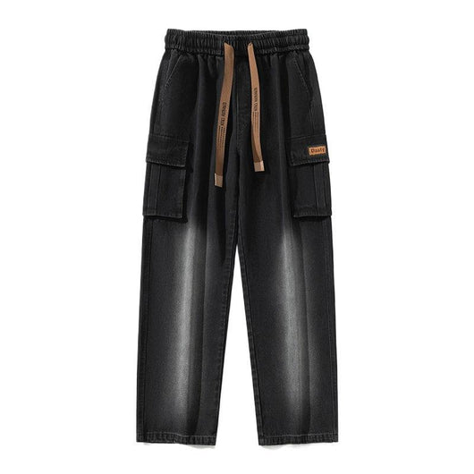 Pantalones Jeans Rectos Anchos con Degradado y Lavado Artesanal para Hombre - Image 5