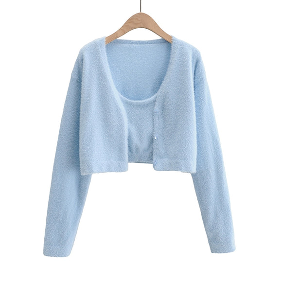 Cardigan Tejido de Manga Larga para Mujer - Estilo Australia Holiday