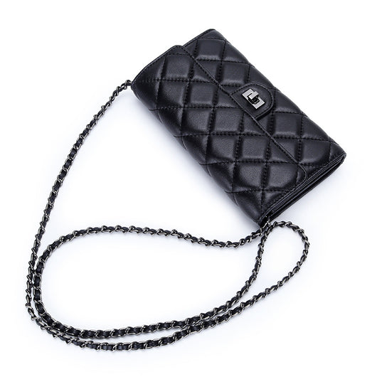 Bolsa para Teléfono de Gamuza Oveja Capacidad Grande con Bordado Diamante Cuadriculado - Image 10