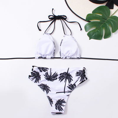 Bikini Deportivo con Diseño Tropical Estampado