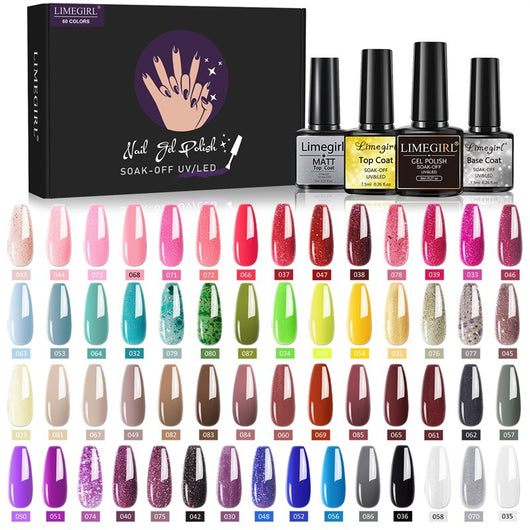 Set de 60 Colores de Esmalte de Uñas Removible con Adhesivo Funcional - Image 29