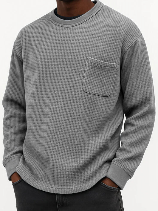 Sudadera Casual Cuello Redondo Manga Larga Talla Grande para Hombre - Image 22