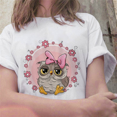 Playera Corta para Mujer con Estampado Artesanal de Búho - Image 14