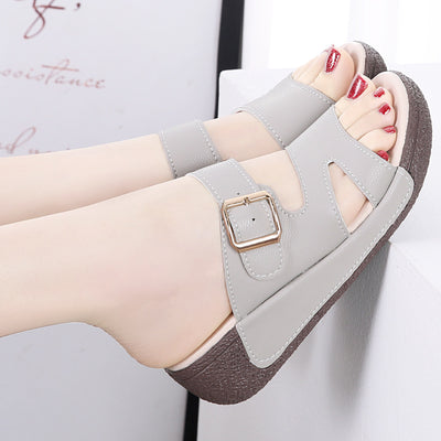 Sandalias Talla Grande Mujer Verano Suela Suave con Alzada - Image 11