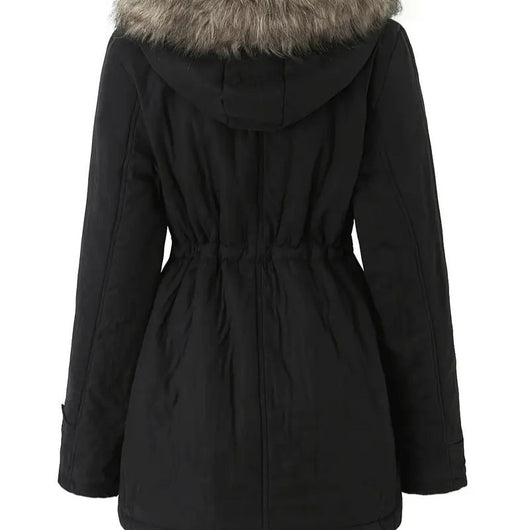 Chaqueta Hoodie Ajustada Casual Cordones Mujer Largo Europeo Americano - Image 4