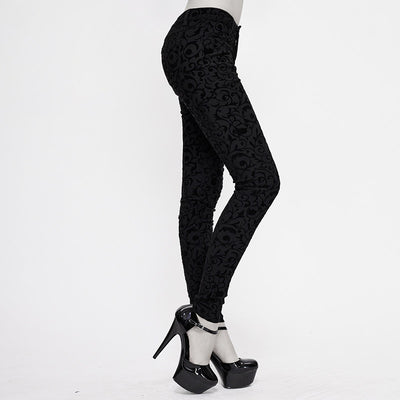 Leggings Góticos Mujer con Diseño Asimétrico y Cordones - Image 3