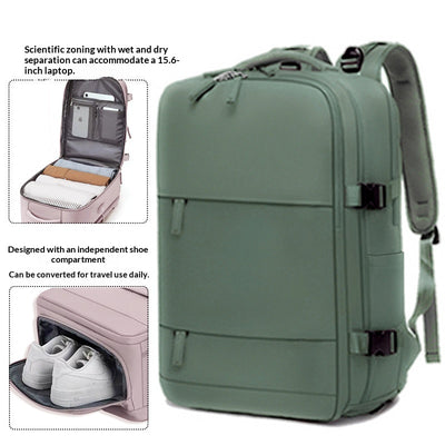 Mochila Laptop Impermeable para Viajes con Compartimento Seco-Húmedo - Image 6
