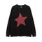 Men's Crew Neck Five-Point Star Long Sleeve Oversized T-Shirt
