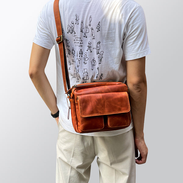 Bolsa Mensajera de Cuero para Hombre - Estilo Casual y Profesional