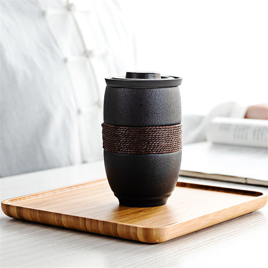 Taza de Té de Cerámica con Filtro Integrado y Tapa - Image 5