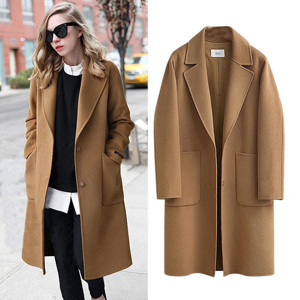 Abrigo Reversible de Lana para Mujer Otoño e Invierno