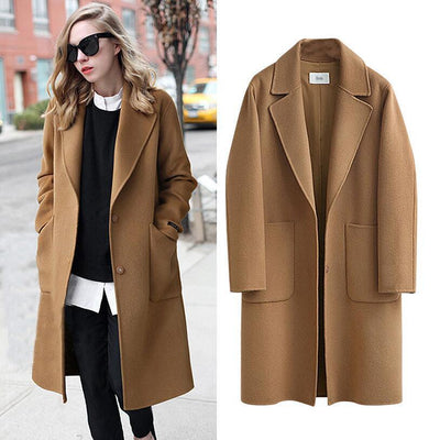 Abrigo Reversible de Lana para Mujer Otoño e Invierno