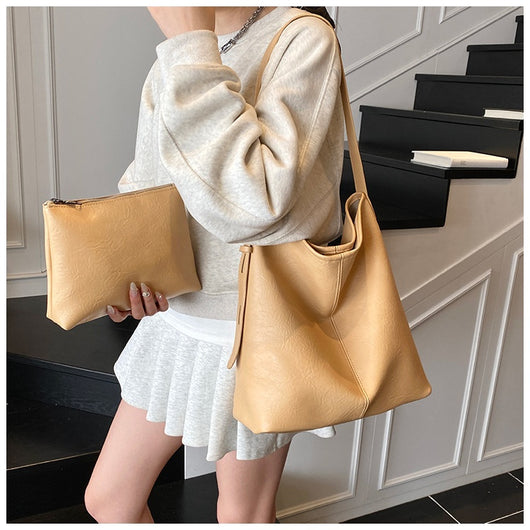 Bolso Tote de Hombro Leisure con Gran Capacidad y Textura - Image 16