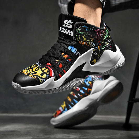 Zapatillas de Baloncesto Blancas Altas para Hombre - Image 10