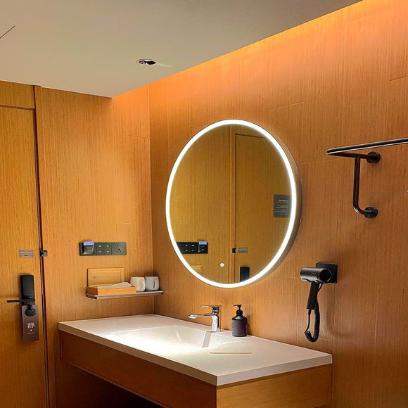 Espejo de Baño Inteligente con Marco de Aluminio y Luz LED