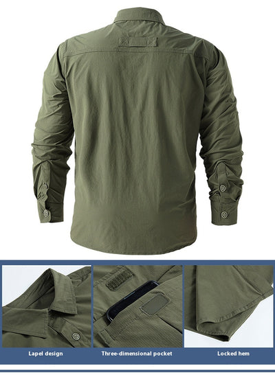 Camisa Táctica de Secado Rápido Consul para Hombre - Múltiples Bolsillos Entrenamiento - Image 21