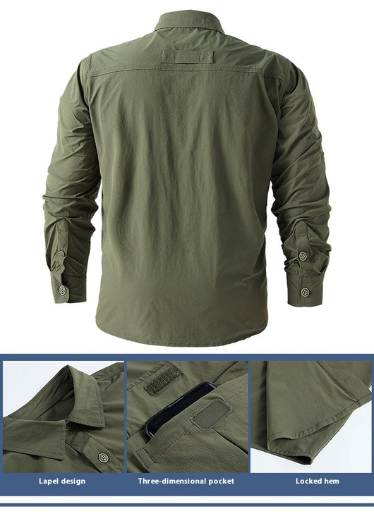 Camisa Táctica de Secado Rápido Consul para Hombre - Múltiples Bolsillos Entrenamiento - Image 21