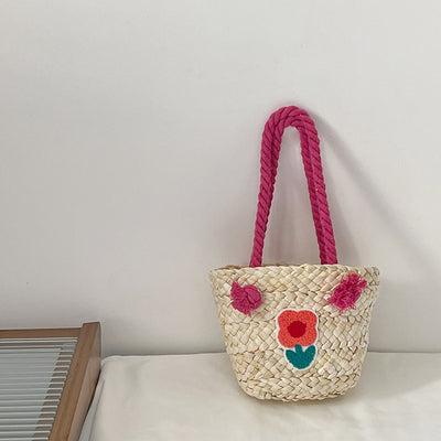 Bolsa Mensajera Infantil Tejida a Mano en Fibra Natural - Image 8