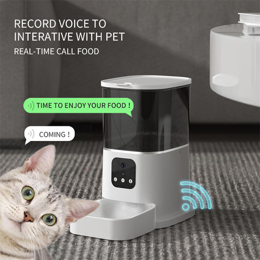 Comedero Automático Inteligente para Mascotas con WiFi, Grabadora de Voz y Control por App