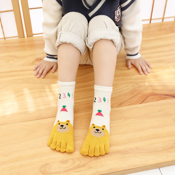 Calcetines de Algodón con Dedos Separados - Diseño Infantil Adorable