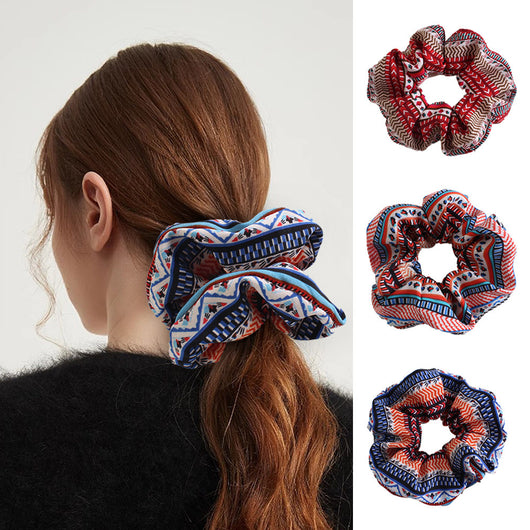 Elástico Estampado para Cabello con Diseño Retro - Coleta Altamente Resistente para Mujeres - Image 14