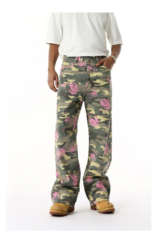 Jeans Rectos Estilo Camuflaje Lavado Clásico - Image 49