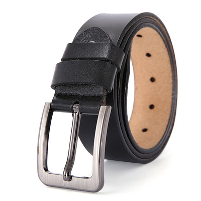 Cinturón de Cuero Genuino para Hombre con Hebilla Pin Retro Clásico - Image 8