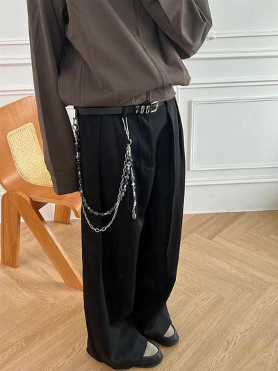 Pantalón Cargo Multifuncional con Cadena de Cintura y Cierre Combinado - Image 30