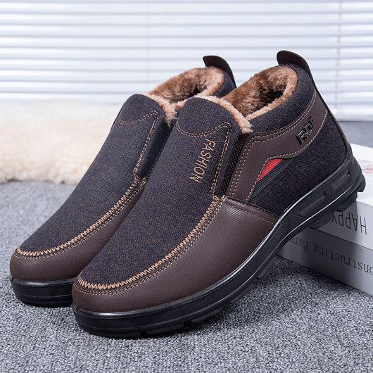 Zapatos de Tela Tradicionales Beijing para Hombre con Forro Cálido - Image 8