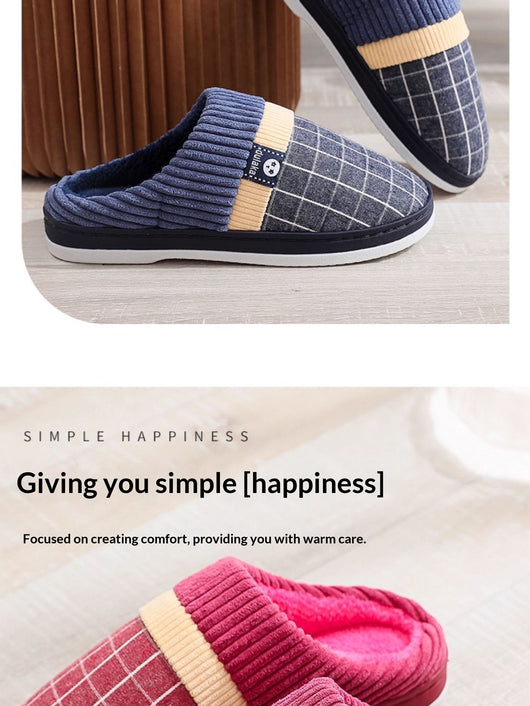 Pantuflas de Algodón para Hombre Invierno - Suela Gruesa Antideslizante - Image 15
