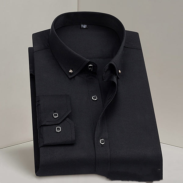 Camisa Blanca Profesional para Hombre sin Planchado - Ideal para Bodas y Eventos Formales