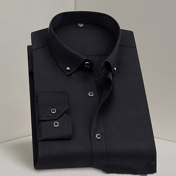 Camisa Blanca Profesional para Hombre sin Planchado - Ideal para Bodas y Eventos Formales