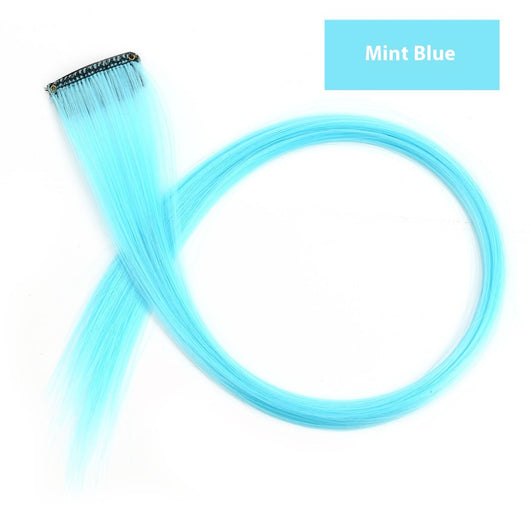 Extensiones de Cabello Teñido con Mechones de Colores Vibrantes - Image 10