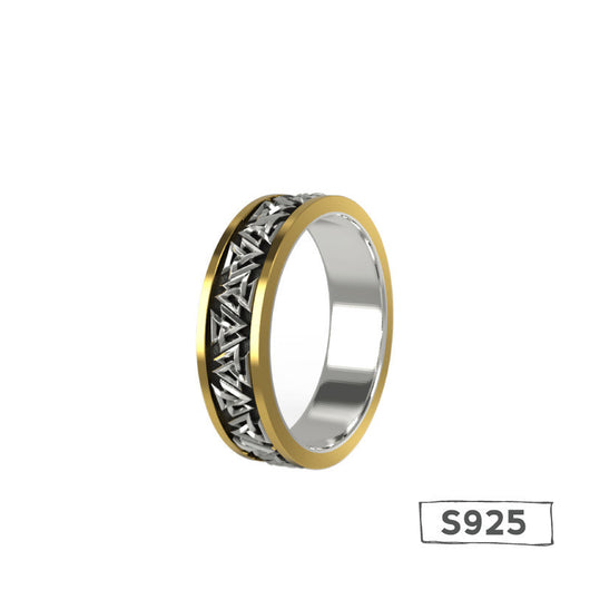 Anillo de Nudo Vikingo en Plata y Bronce para Hombre - Image 4