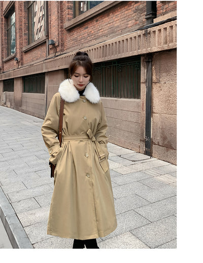 Chaqueta Abrigo Impermeable de Piel de Conejo y Algodón para Mujer - Image 19