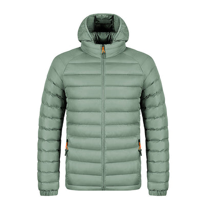 Chaqueta Ligera con Capucha para Hombre - Abrigo Cálido Portátil con Bolsillos - Image 9