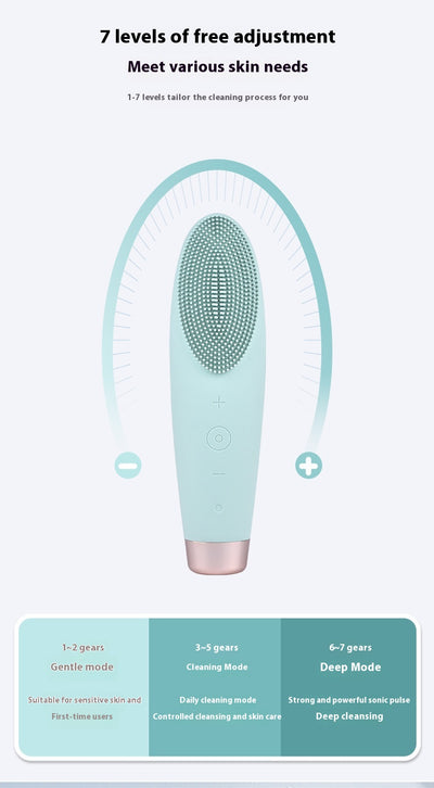 Limpiador Facial Eléctrico Automático con 7 Velocidades y Carga Recargable - Image 8
