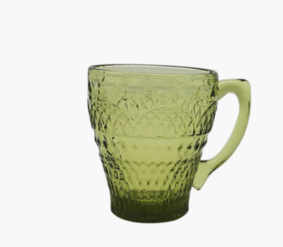 Taza de Café de Vidrio Grueso con Plato - Diseño Floral Retro Resistente al Calor - Image 8