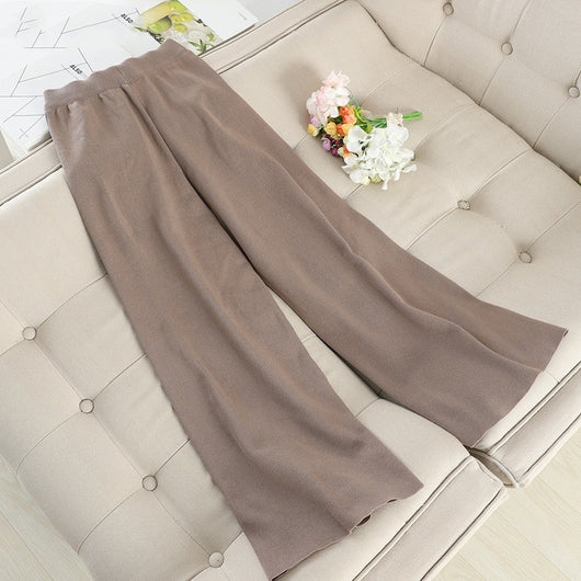 Conjunto Dos Piezas: Suéter Tejido Suelto con Contraste y Pantalón con Cordón - Image 2