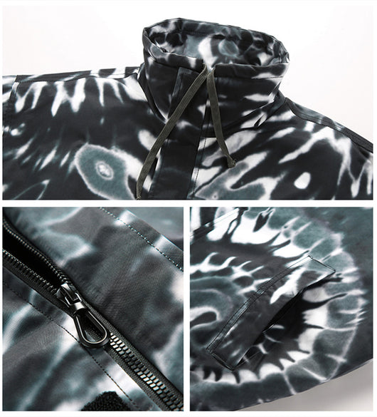 Chaqueta Tie Dye con Cuello Mao para Hombre - Image 17