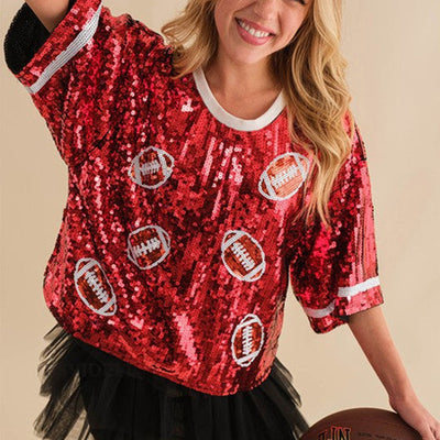 Blusa Deportiva con Lentejuelas - Corte Holgado y Casual - Image 18
