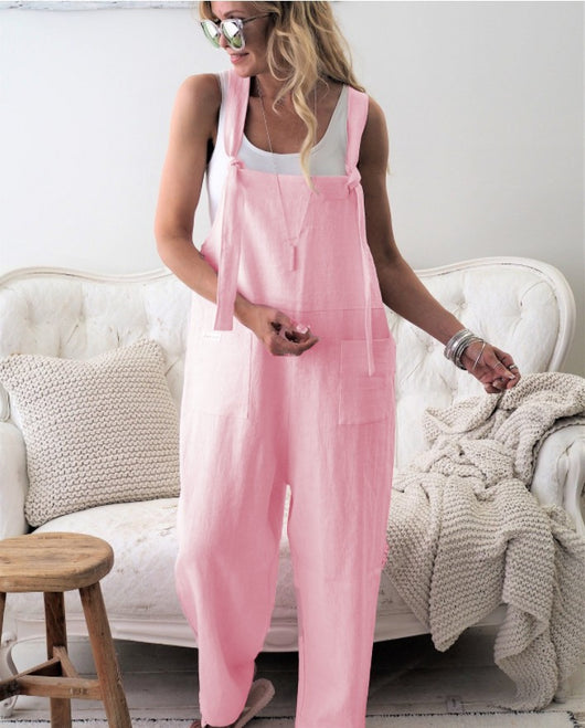 Overol Casual Talla Grande con Bolsillos en Multicolor - Image 10