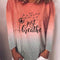 Blusa Suelta con Escote V y Estampado - Manga Larga