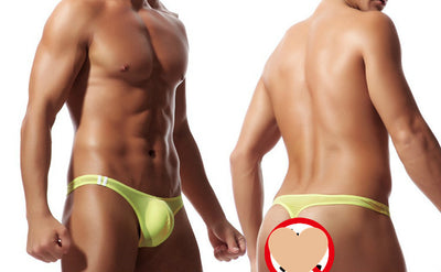 Tanga de Tiro Bajo para Hombre - Seda de Hielo Transparente y Sexy - Image 7
