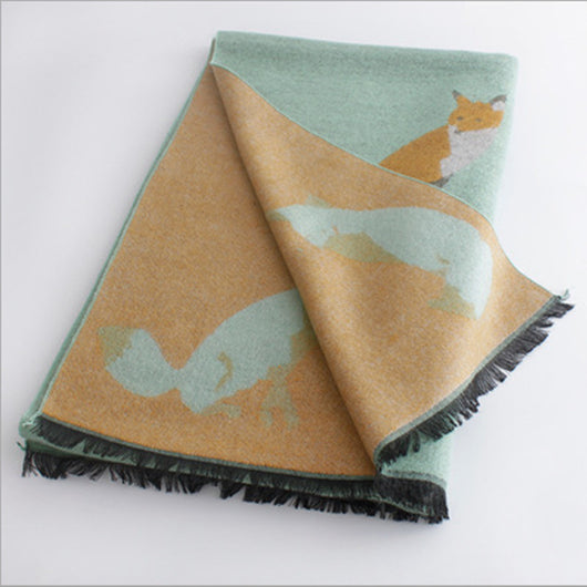 Bufanda Gruesa Cálida con Estampado Jacquard para Mujer - Image 12
