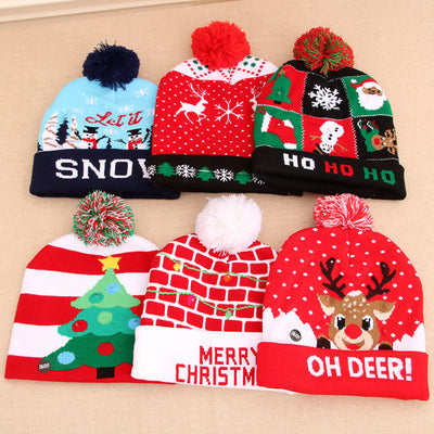 Gorro Navideño Luminoso de Punto con Luces LED - Ideal para Niños y Decoración - Image 3